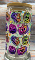 Bright Pumpkin Glass Can Tumbler