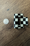 Mini Checked Funky Black Clip
