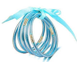 Color Round Jelly Bangle Bracelets