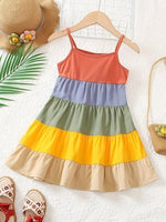 Rainbow Thin Strap Dress