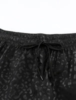 Black Leopard Running Shorts