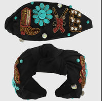 Western Love Beaded Headband