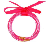 Color Round Jelly Bangle Bracelets