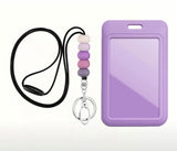 ID Holder with Silicone Bead Lanyard
