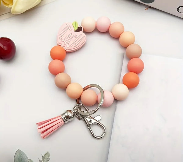 Teach Heart Silicone Keychain
