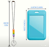 ID Holder with Silicone Bead Lanyard