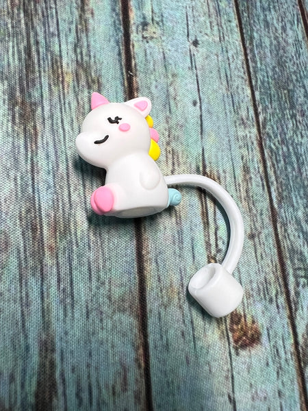 Cartoon Unicorn Straw Topper