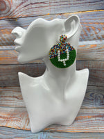 Stadium Goal Post Seed Bead Earrings