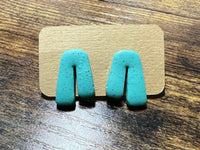 Turquoise Clay "V" Stud Earrings