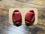 Clay Football Stud Earrings