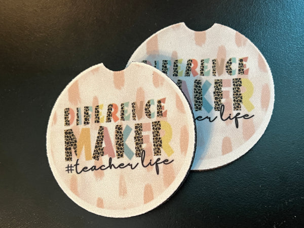 Difference Maker Car Coasters