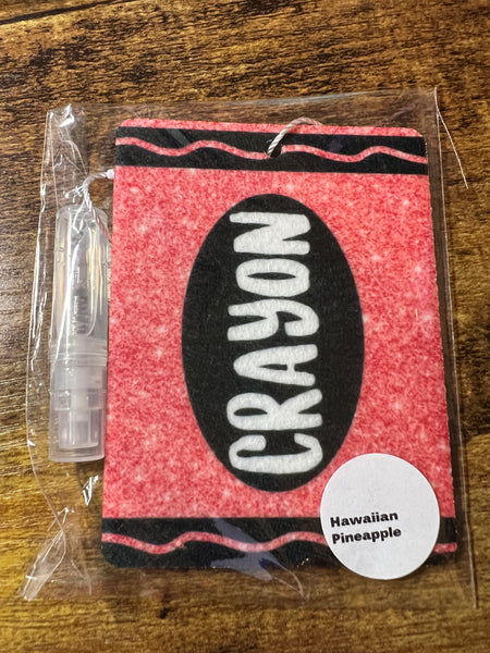 Red Crayon Felt Freshie