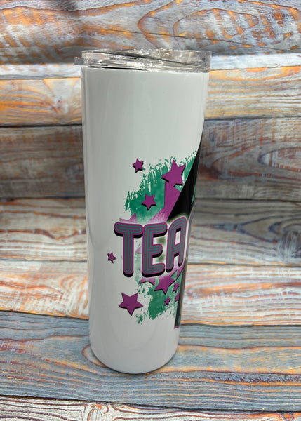 Teacher Lightening Bolt Tumbler