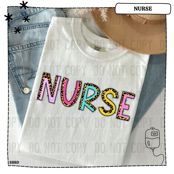 Nurse Leopard T-Shirt