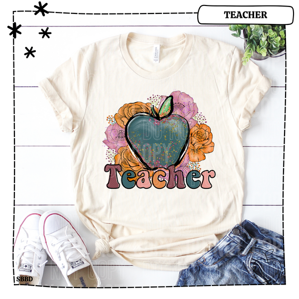 Teacher Floral T-Shirt