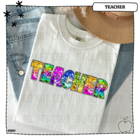 Teacher Sequin T-Shirt