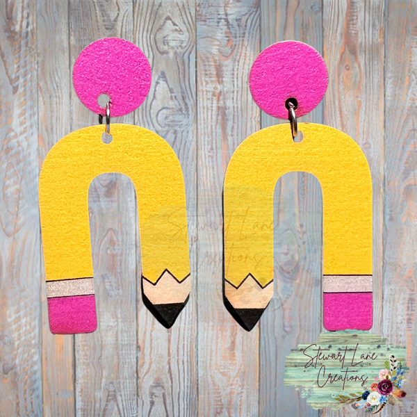 Pencil Rainbow Earrings