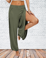 Hunter Green Side Split Pants