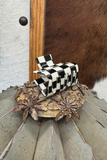 Mini Checked Funky Black Clip