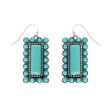 Western Vertical Turquoise Bar Earrings