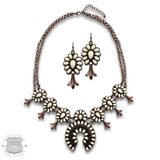 Stone squash blossom necklace set