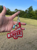 Megaphone CHEER Bling Keychain