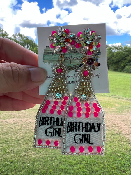 Birthday Girl Seed Bead Earrings