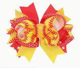 Sports Hair Bow Clips