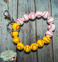 Sport Ball Bead Keychain