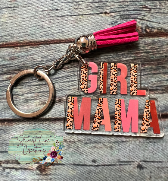 Girl Mama Keychain