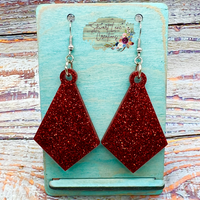 Glitter Diamond Dangle Earrings