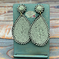 Mint Beaded Earrings