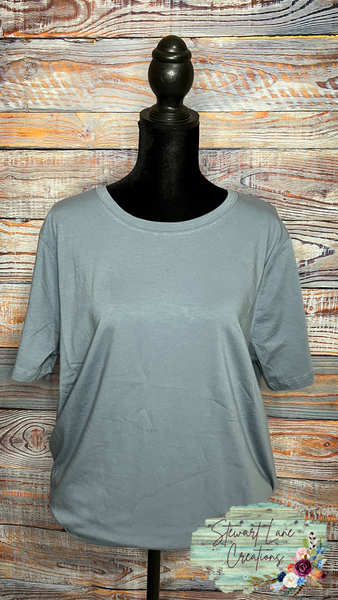 Blue Grey Basic Top