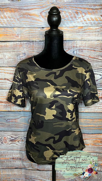 Essential Vintage Camo Bodysuit Top