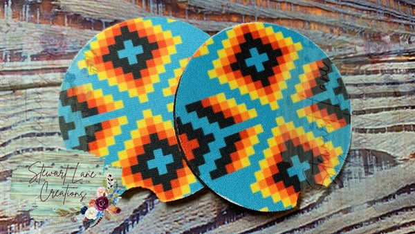 Aztec Neoprene Car Coasters