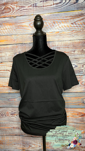 Essential Black Short Sleeve Top