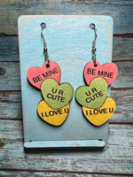 Conversation Heart Dangle Earrings