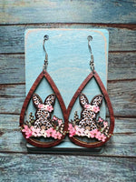 Leopard Bunny Dangle Earrings