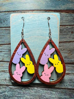 Peep Bunny Dangle Earrings