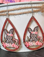 Leopard Bunny Dangle Earrings