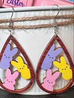 Peep Bunny Dangle Earrings