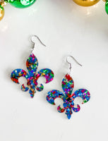 All That Glitters Mardi Gras Earrings