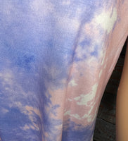 Tie Dye and Lace Short Sleeve Top