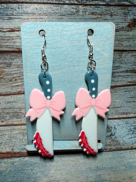 Knife and Bow Earrings