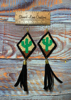 Cactus Beaded Earrings