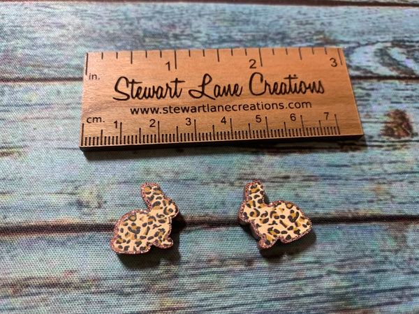 Leopard Bunny Post Earrings