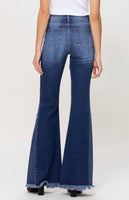 High Rise Flare with Side Panel Denim Pants