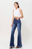 High Rise Flare with Side Panel Denim Pants