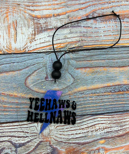 Yeehaws and Hellnaws Rearview Mirror Charm