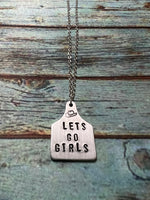 Let's Go Girls Cow Ear Tag Necklace